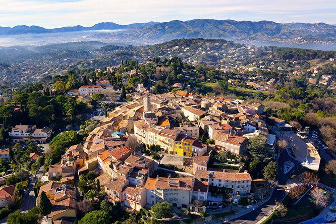 Aerial view of Mougins, French Riviera