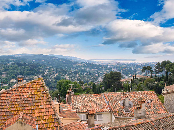 Stunning view on Lerins Islands from Mougins