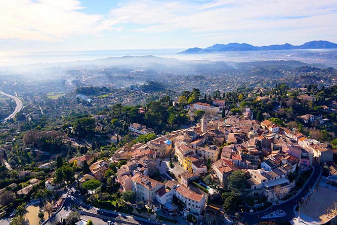 Aerial view of Mougins