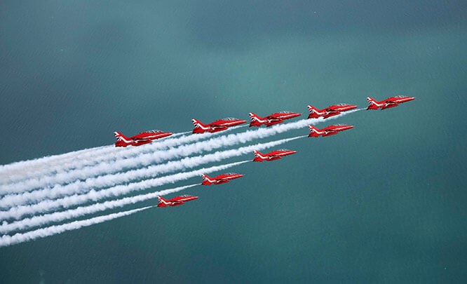 The Red Arrows in the French Riviera