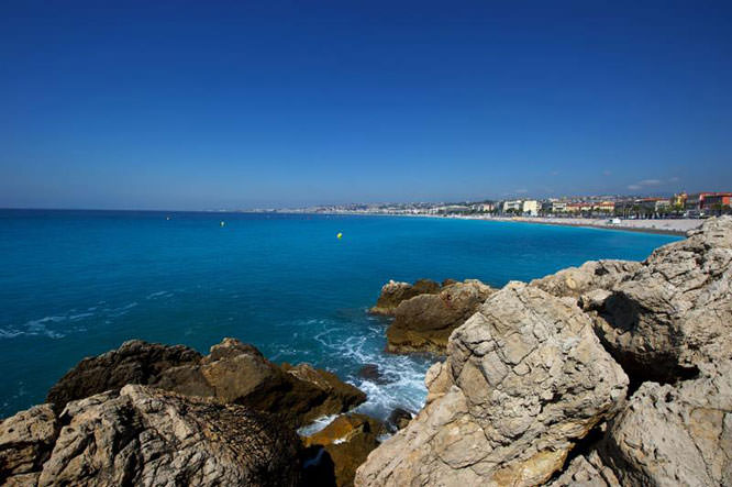 The coastal pathway Nice French Riviera