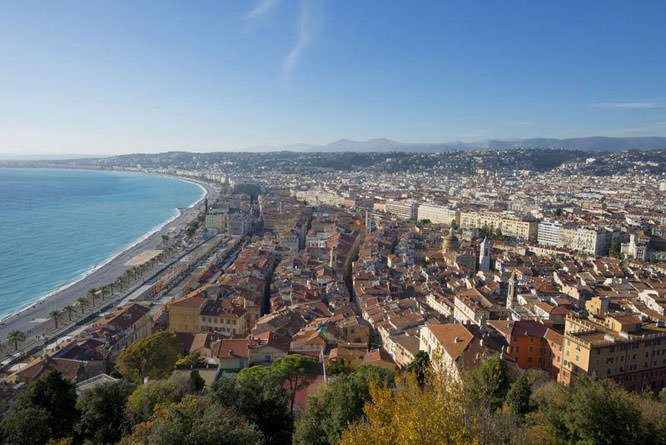 View from colline du Château Nice French Riviera