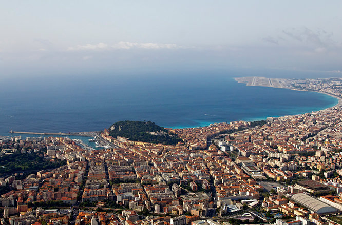Aerial view of Nice