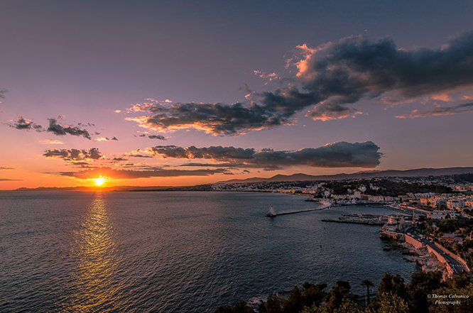 View of Nice from Route de Villefranche French Riviera