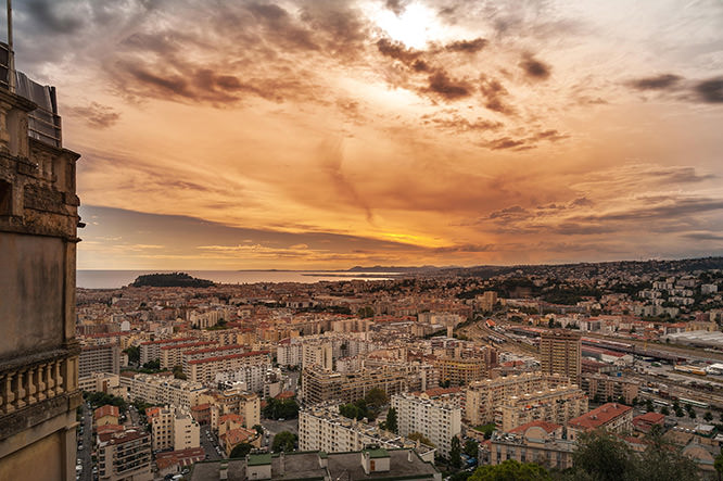 Nice at sunset French Riviera