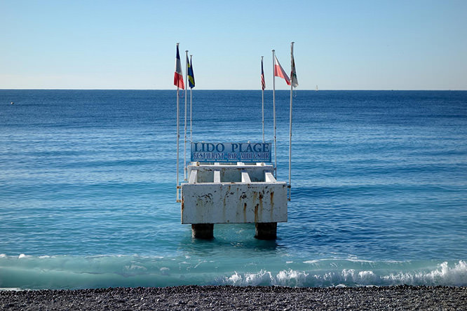 Lido beach French Riviera