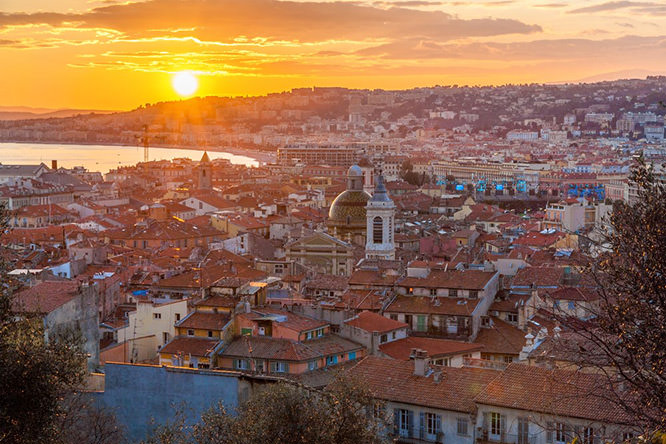 View of Nice French Riviera