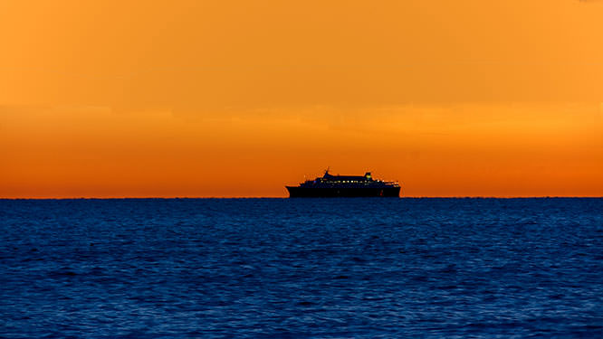 Corsica Ferry in the Bay of Angels