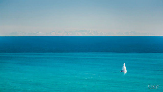 View of Corsica from Nice