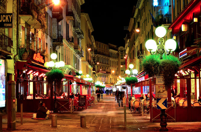 Rue Massena in Nice French Riviera