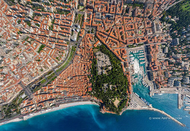 Nice aerial view French Riviera