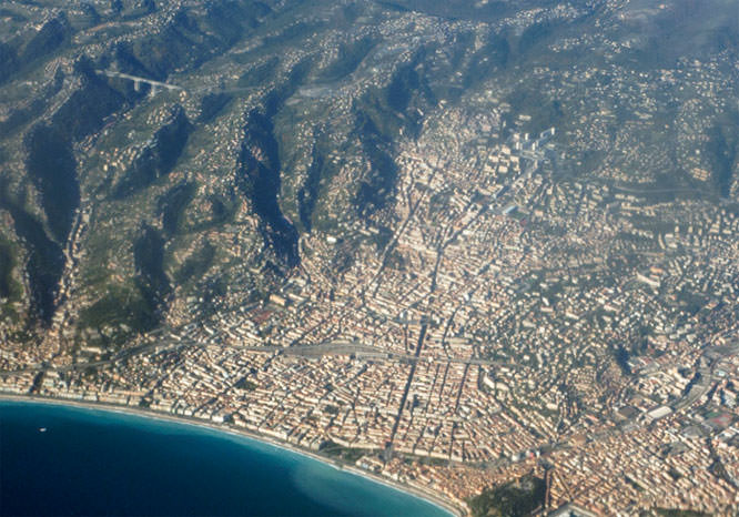 Aerial View of Nice French Riviera