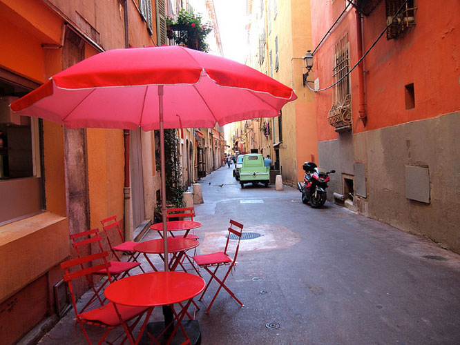 Inside old Nice French Riviera