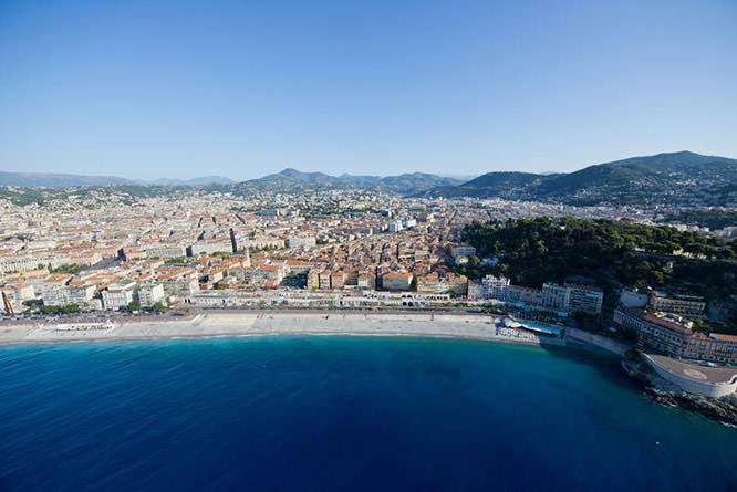 Aerial view of Nice French Riviera