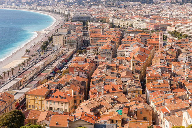 Vieux Nice aerial view