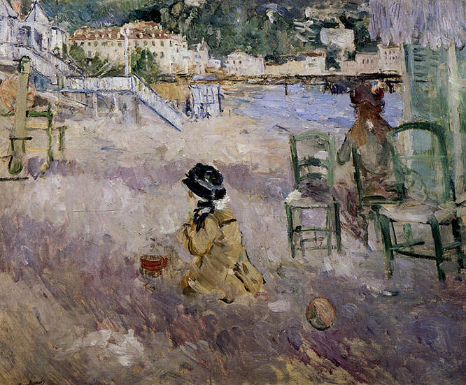The Beach at Nice 1882
