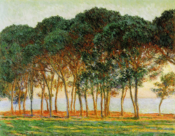 Claude Monet 1888 Stone Pines at the End of the Day Paintings