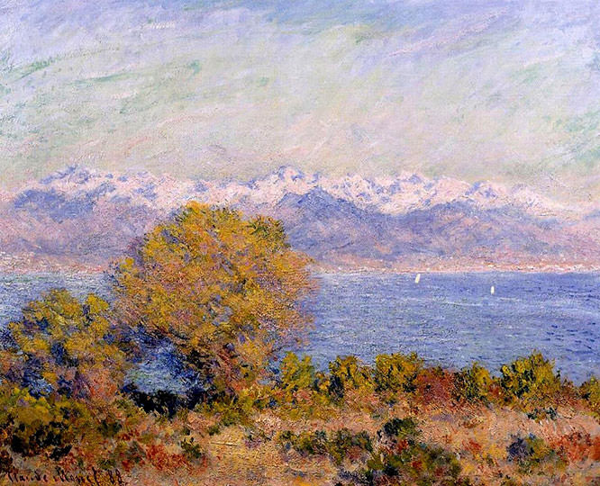 Claude Monet 1888 The Alps Seen from Cap d'Antibes Paintings