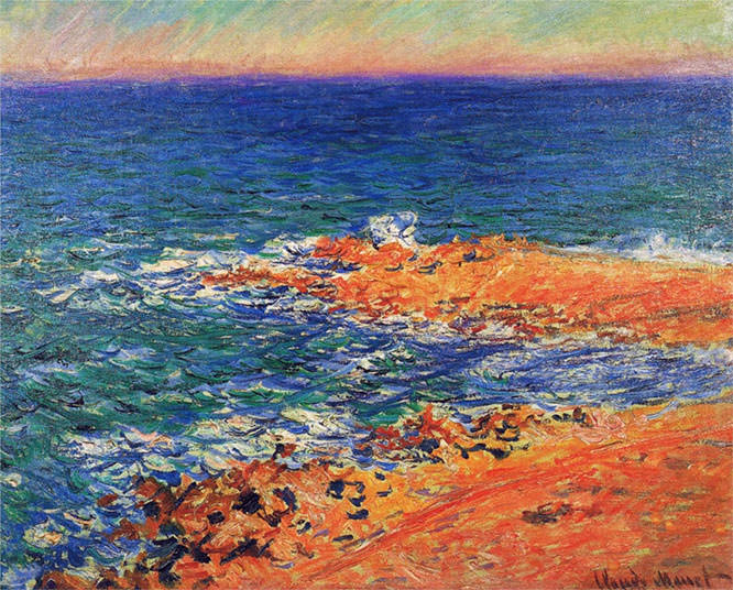 Claude Monet 1888 The Sea at Antibes Paintings