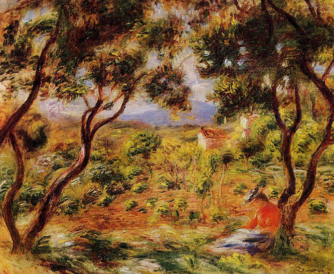 The Vineyards of Cagnes 1908 by Pierre Auguste Renoir