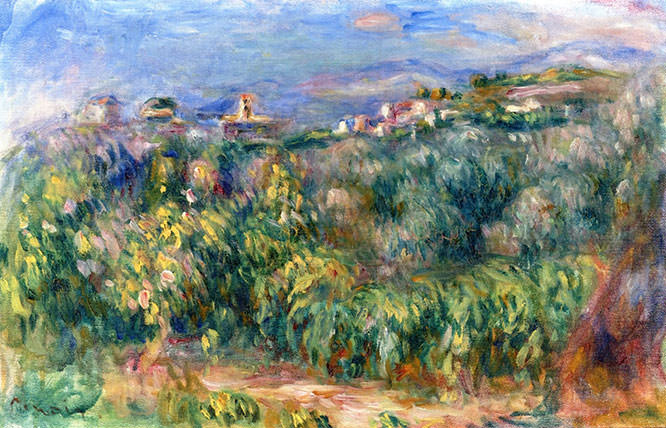 Landscape at Provence Cagnes 1910 by Pierre Auguste Renoir