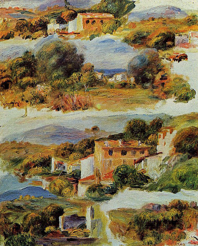 Houses at Cagnes 1905 by Pierre Auguste Renoir