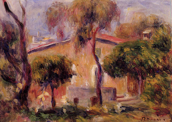 Houses in Cagnes 1908 by Pierre Auguste Renoir