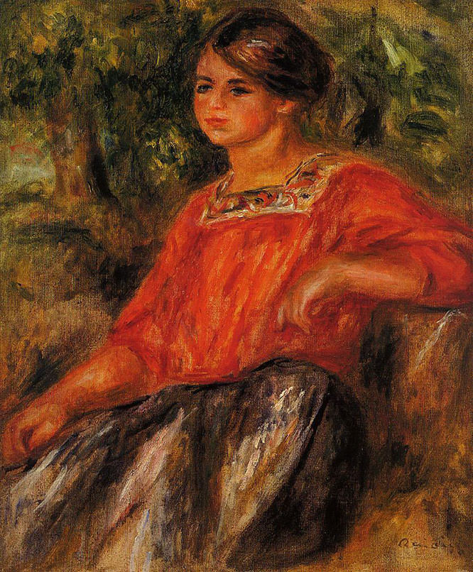 Gabrielle in the Garden at Cagnes 1911 by Pierre Auguste Renoir