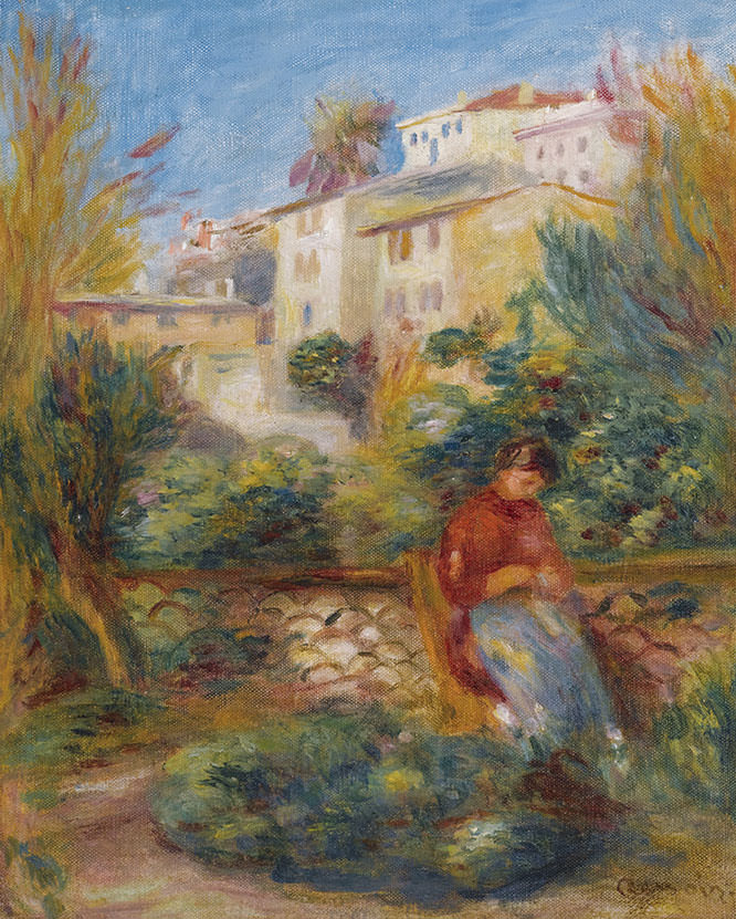 The Terrace at Cagnes 1908 by Pierre Auguste Renoir