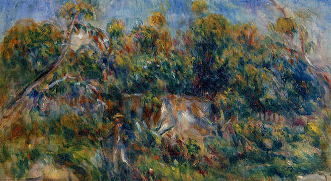 The Painter Taking a Stroll at Cagnes by Pierre Auguste Renoir