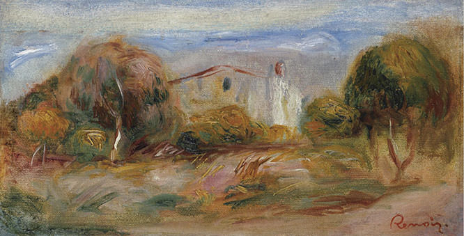 Landscape with a House 1910 14 by Pierre Auguste Renoir