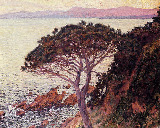 Sunset by Theo van Rysselberghe French Riviera Paintings