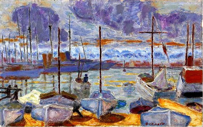 Le port de Cannes 1927 by Pierre Bonnard French Riviera Paintings