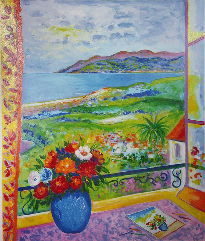 seriolithograph by Jean-Claude Picot French Riviera Paintings