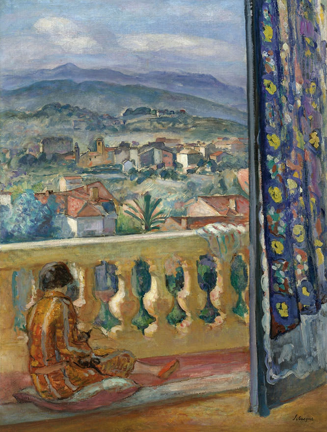 Blue Mountains in Cannes by Henri Lebasque French Riviera Paintings