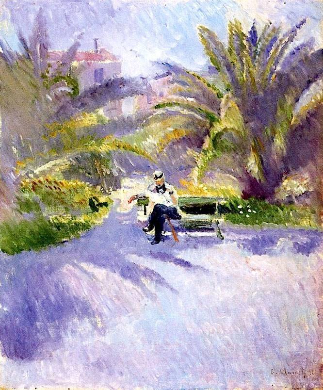 Under the Palm Trees in Nice by Edvard Munch French Riviera Paintings