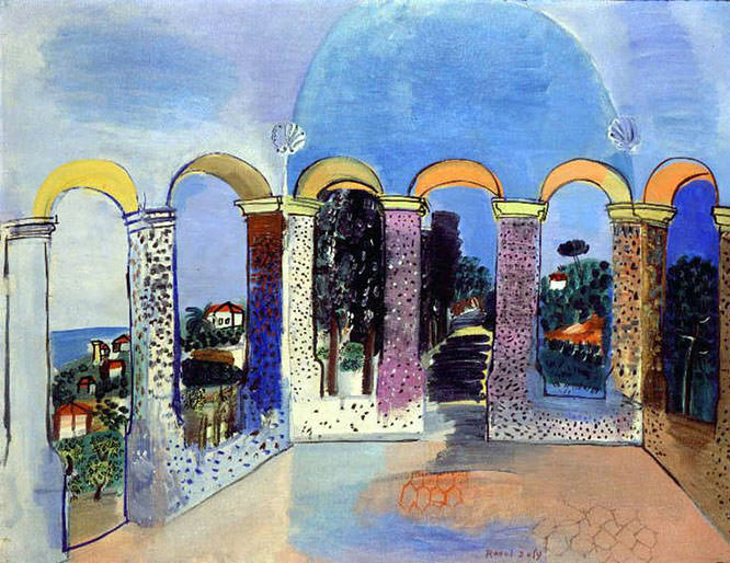 Arcades at Vallauris by Raoul Dufy French Riviera Paintings