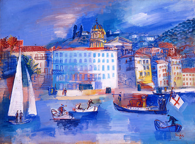 L’hôtel Welcome à Villefranche-sur-Mer by Jean Dufy French Riviera Paintings