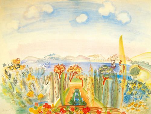 La Baie de Nice by Raoul Dufy French Riviera Paintings