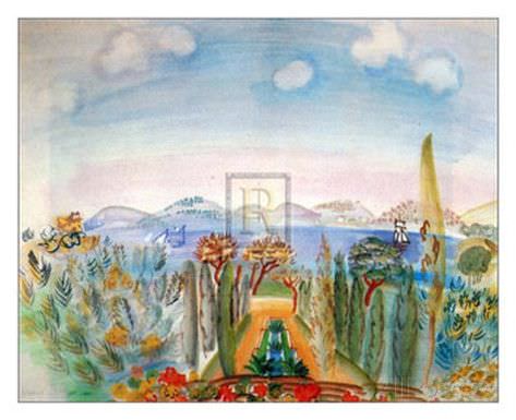 La Baie de Nice by Raoul Dufy French Riviera Paintings