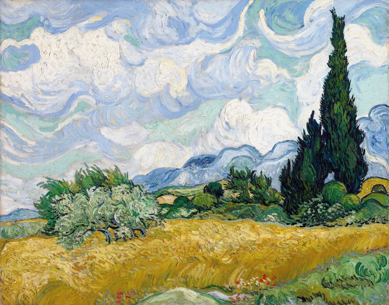 Wheat Field with Cypresses at the Haute Galline Near Eygalieres
