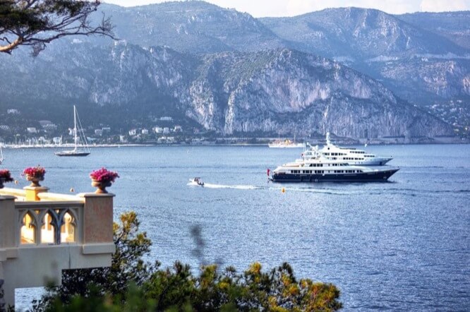 Yacht in St-Jean-Cap-Ferrat French Riviera