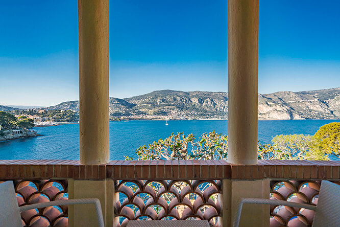 View of the coastline from Villa Cuccia Noya St-Jean-Cap-Ferrat