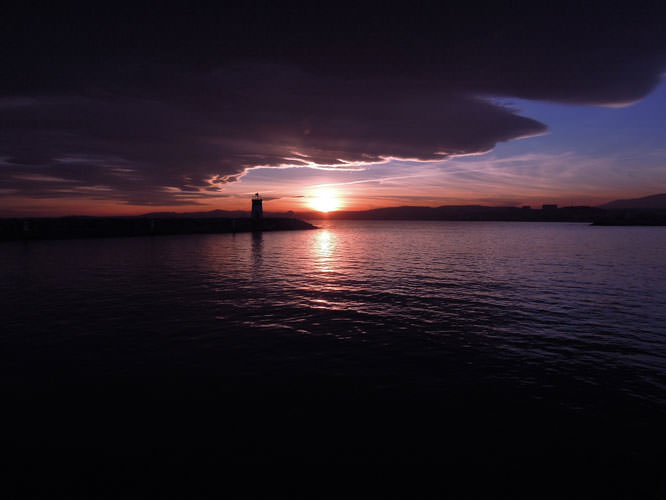 Port of Saint Laurent du Var's lighthouse French Riviera