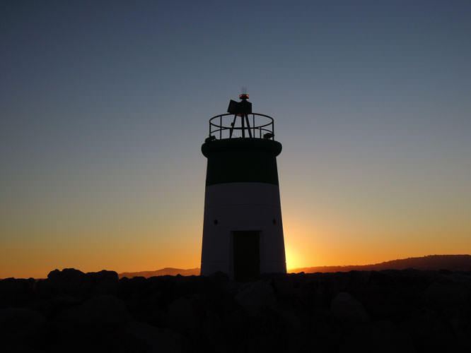 Port of Saint Laurent du Var's lighthouse French Riviera