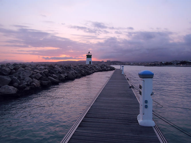 Port of Saint Laurent du Var's lighthouse French Riviera