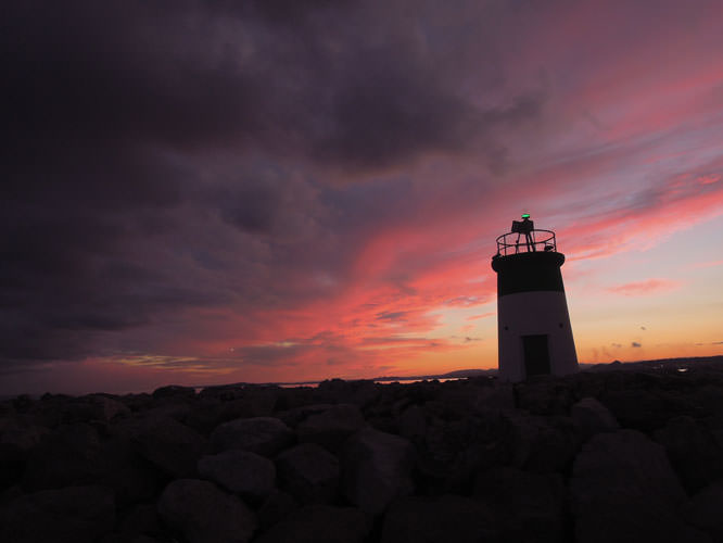 Port of Saint Laurent du Var's lighthouse French Riviera