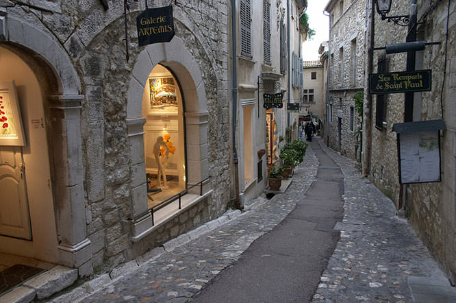 Streets of Saint-Paul-de-Vence, French Riviera