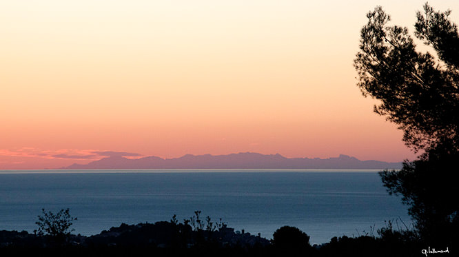 View of Corsica from Saint-Paul-de-Vence, French Riviera