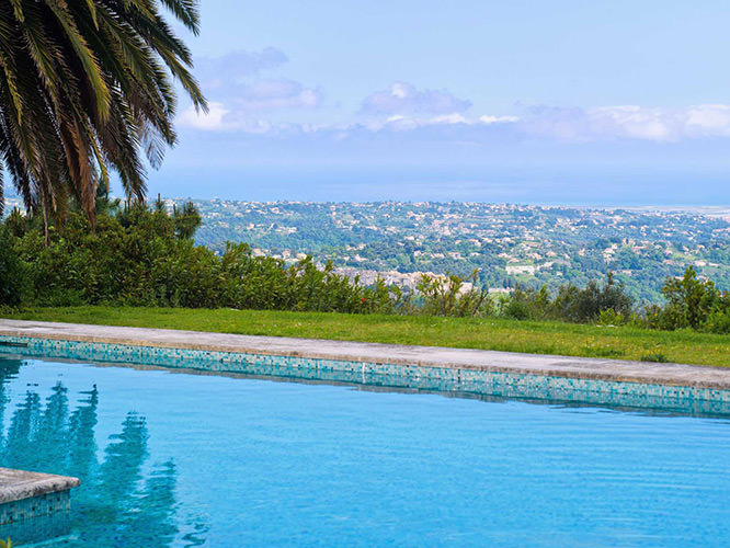 View of the sea from a house in Saint-Paul-de-Vence